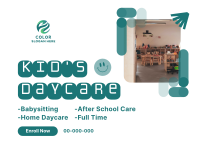 Kid's Daycare Services Postcard Design