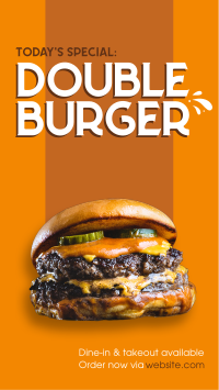 Double Burger Instagram story Image Preview