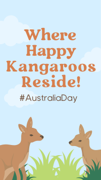 Fun Kangaroo Australia Day TikTok Video Image Preview