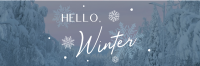 Minimalist Winter Greeting Twitter header (cover) Image Preview