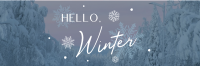 Minimalist Winter Greeting Twitter Header Image Preview