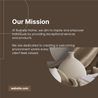 Our Mission Pottery Linkedin Post Design