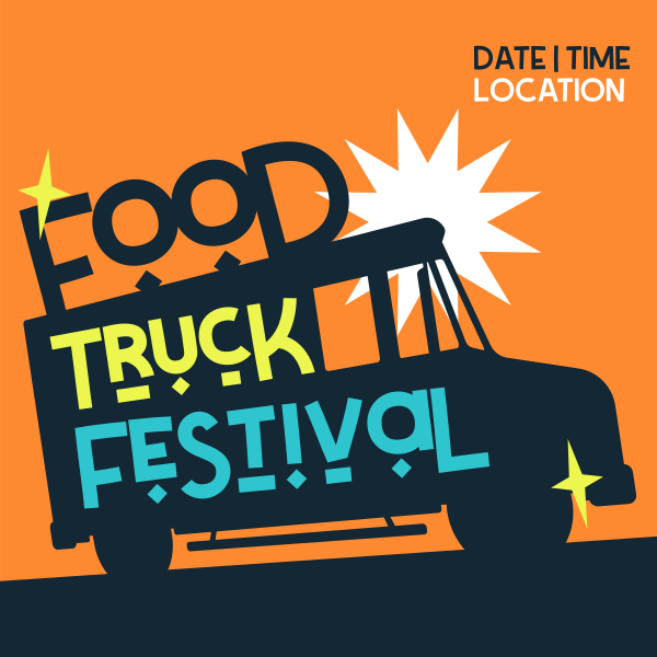 Food Truck Festival Instagram Post Design Image Preview