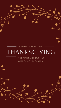 Thanksgiving Greeting Facebook Story Design