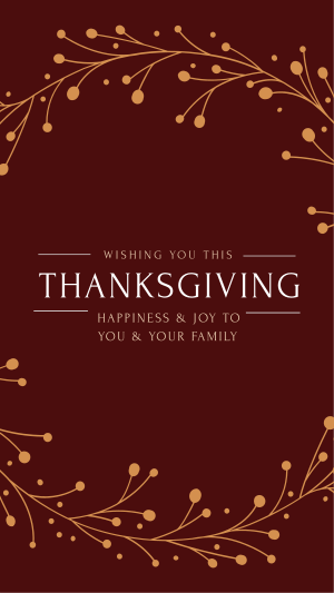 Thanksgiving Greeting Facebook story Image Preview