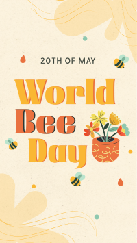 Happy Bee Day YouTube Short Design