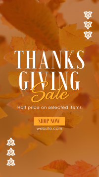 Thanksgiving Leaves Sale Instagram Reel Image Preview