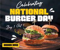 National Burger Day Celebration Facebook Post Design