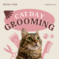 Cat Day Grooming Instagram post Image Preview