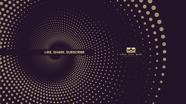 Halftone Spiral Swirl YouTube Banner Design Image Preview