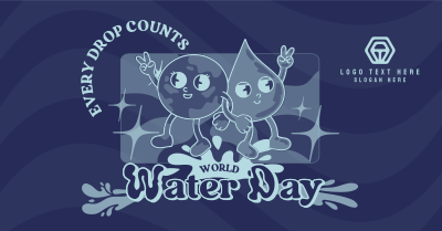 Cartoon Water Day Facebook ad Image Preview