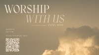 Serene Sunday Church Service Facebook event cover Image Preview