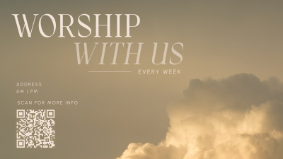 Serene Sunday Church Service Facebook event cover Image Preview