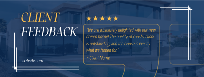 Client Testimonial Construction Facebook cover Image Preview