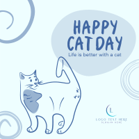 Swirly Cat Day Instagram Post Preview