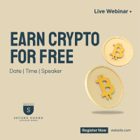 Earn Crypto Live Webinar Instagram post Image Preview