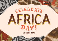 Africa Day Celebration Postcard Design