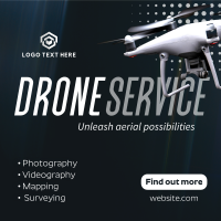 Modern Professional Drone Service Instagram Post Design