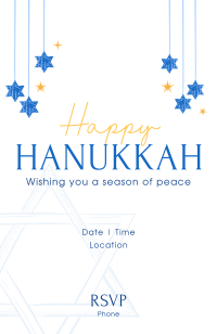Simple Hanukkah Greeting Invitation Design
