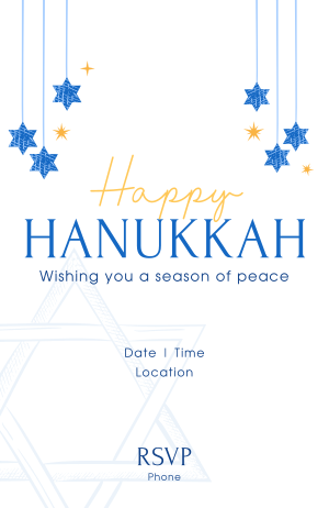 Simple Hanukkah Greeting Invitation Image Preview