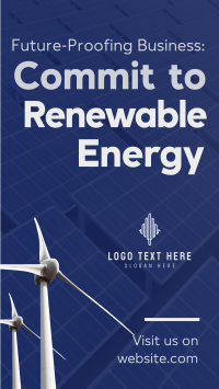 Commit to Renewable Energy YouTube Short Design