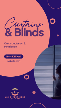 Curtains & Blinds Installation Facebook Story Design