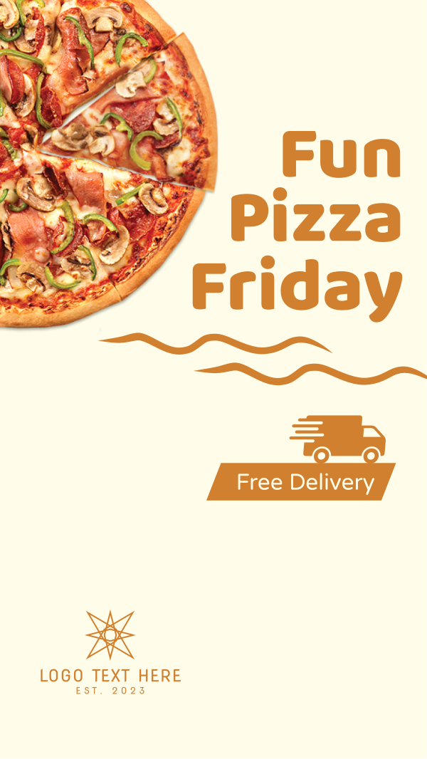 Fun Pizza Friday Instagram Story Design Image Preview
