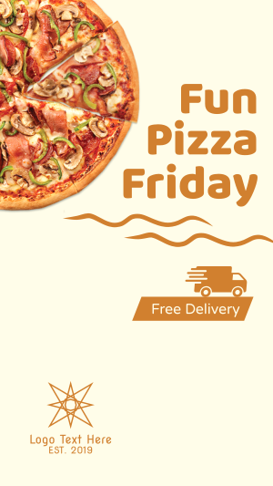 Fun Pizza Friday Instagram story Image Preview