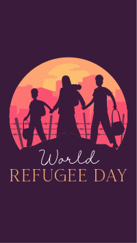 Refugees Silhouette Facebook story Image Preview