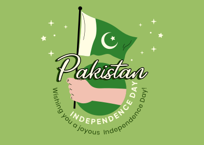 Raise Pakistan Flag Postcard Image Preview