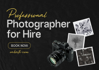 Professional Photographer Camera Postcard Design