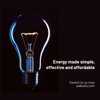 Energy Light Bulb Instagram Post Design