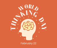 Thinking Day Silhouette Facebook Post Design