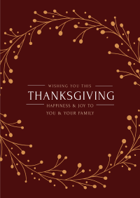 Thanksgiving Greeting Poster Design
