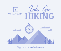 Mountain Hiking Trail Facebook Post Design