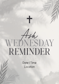 Ash Wednesday Reminder Poster Image Preview