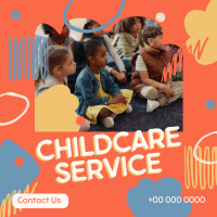 Abstract Shapes Childcare Service Linkedin Post Image Preview