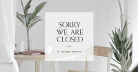Sorry We Are Closed Facebook Ad Design