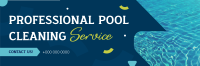 Professional Pool Cleaning Service Twitter header (cover) Image Preview