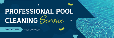 Professional Pool Cleaning Service Twitter Header Image Preview