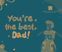 Lovely Wobbly Daddy Facebook Post Design