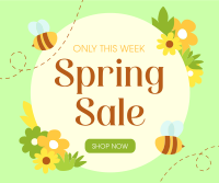 Spring Bee Sale Facebook Post Design