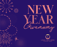 Circle Swirl New Year Giveaway Facebook Post Design