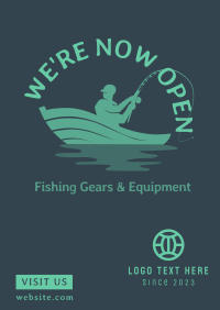 Fishing Supplies Poster Design