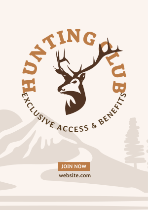  Hunting Club Deer Flyer Image Preview