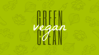 Green Clean and Vegan Facebook Event Cover Design