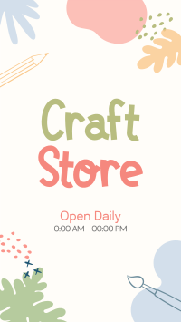 Craft Store Timings Facebook Story Design