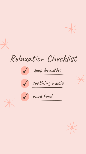 Relaxation Checklist Facebook story Image Preview