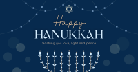 Festive Hanukkah Lights Facebook Ad Design