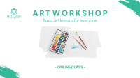 Art Class Workshop Facebook Event Cover Design
